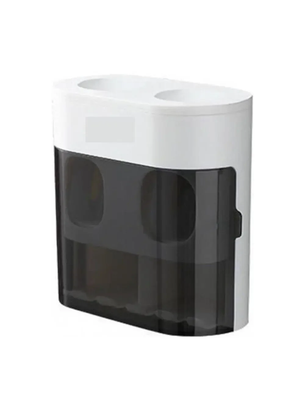 Automatic Toothpaste Dispenser Wall Mounted Modern Double Toothbrush Black White